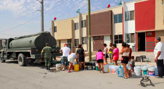 Refuerza el Ejército en el abastecimiento de agua a Nuevo León