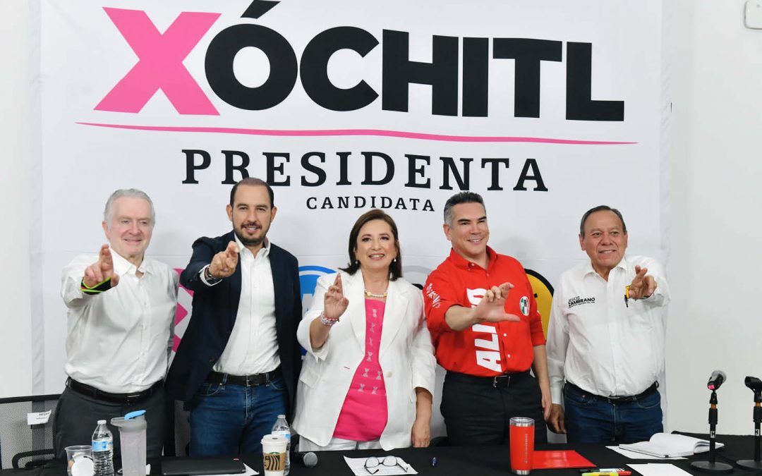Se reúne Gálvez con líderes del PAN, PRI y PRD para evaluar campaña presidencial