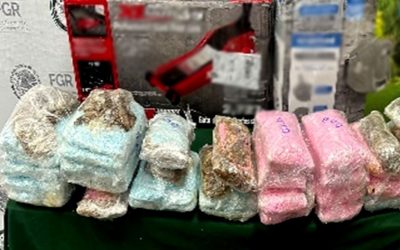Asegura FGR 320 mil pastillas de fentanilo en empresa de paquetería de Jalisco