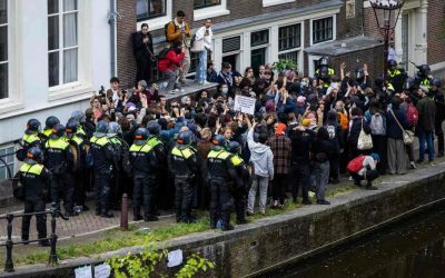 Más de 30 detenidos tras enfrentamientos en protesta propalestina en la Universidad de Ámsterdam