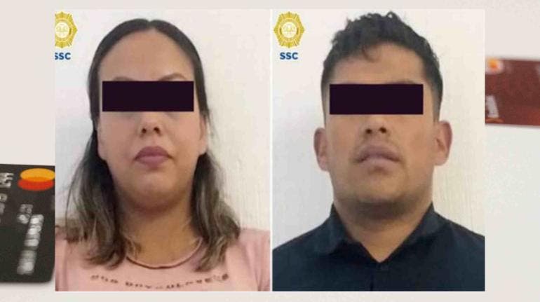 Cae pareja dedicada al “desplazamiento de tarjetas” en la Cuauhtémoc