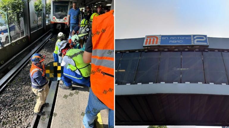 Muere hombre tras caer al paso del tren en el Metro San Antonio Abad de la Línea 2