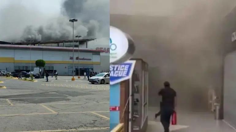 Incendio en Plaza las Américas, en Ecatepec, deja al menos seis intoxicados