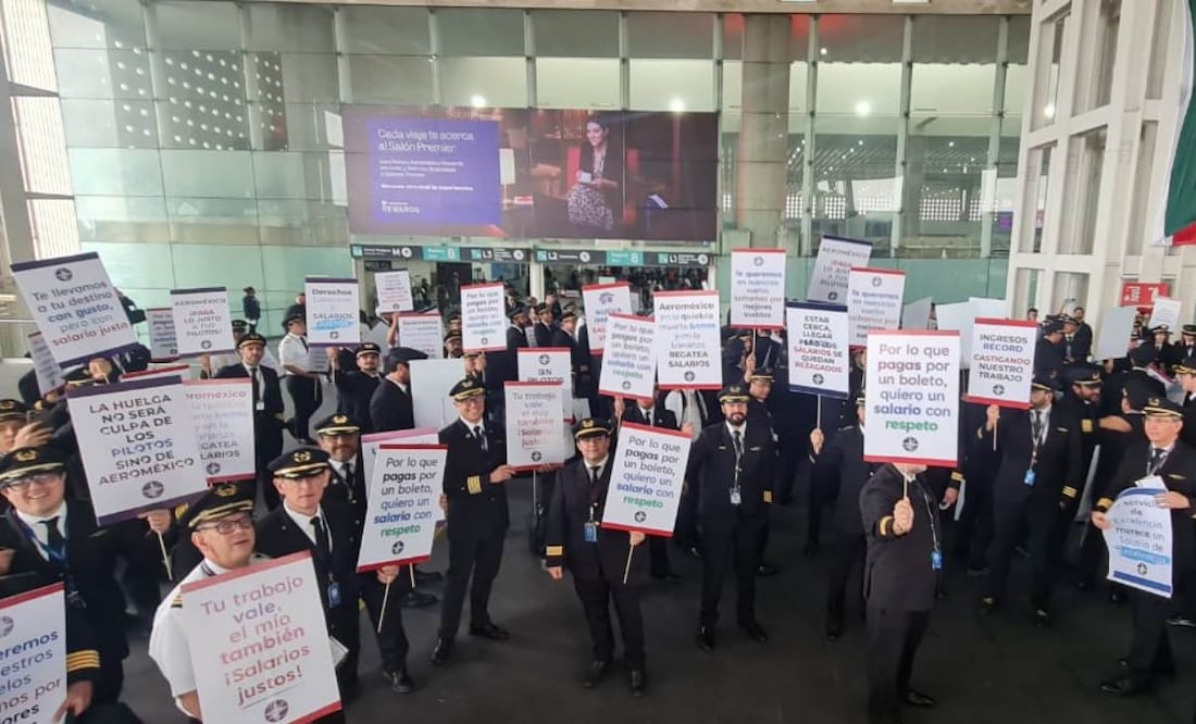 Pilotos postergan huelga en Aeroméxico hasta el 8 de octubre por toma de posesión de Claudia Sheinbaum