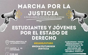 Reforma judicial: JUDEF y estudiantes convocan a marcha; será cuando se discuta proyecto del ministro González Alcántara