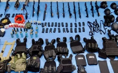 Aseguran arsenal en San Martín Texmelucan, Puebla; había un fusil Barrett
