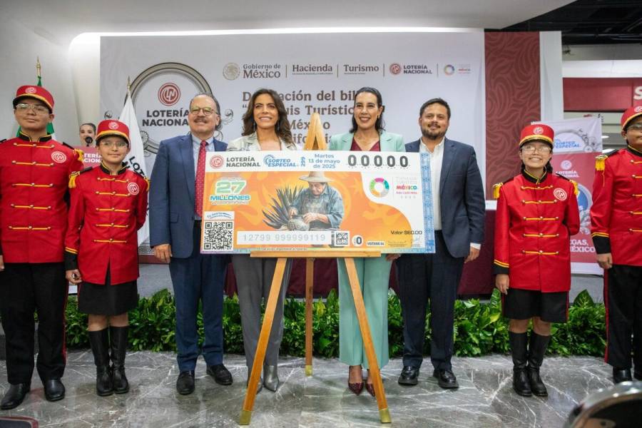 Develan billete conmemorativo del Tianguis Turístico 2025