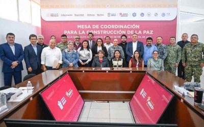 Delfina Gómez encabeza Mesa para la Construcción de la Paz en el Edomex