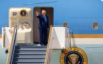 Cierra Trump su gira por Oriente Medio sin mencionar los bombardeos en Gaza