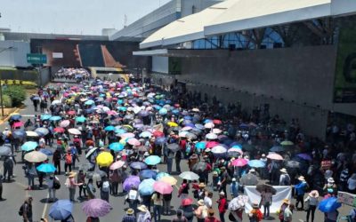 Suspenden operaciones por 18 minutos en el AICM por bloqueos de la CNTE