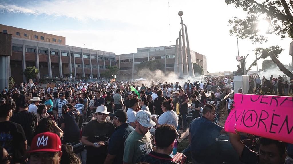 Arman ‘carne asada’ en BC para protestar contra la gobernadora Marina del Pilar