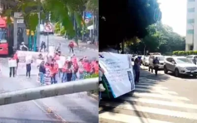 Bloqueos desquician Insurgentes; Metrobús opera de manera parcial