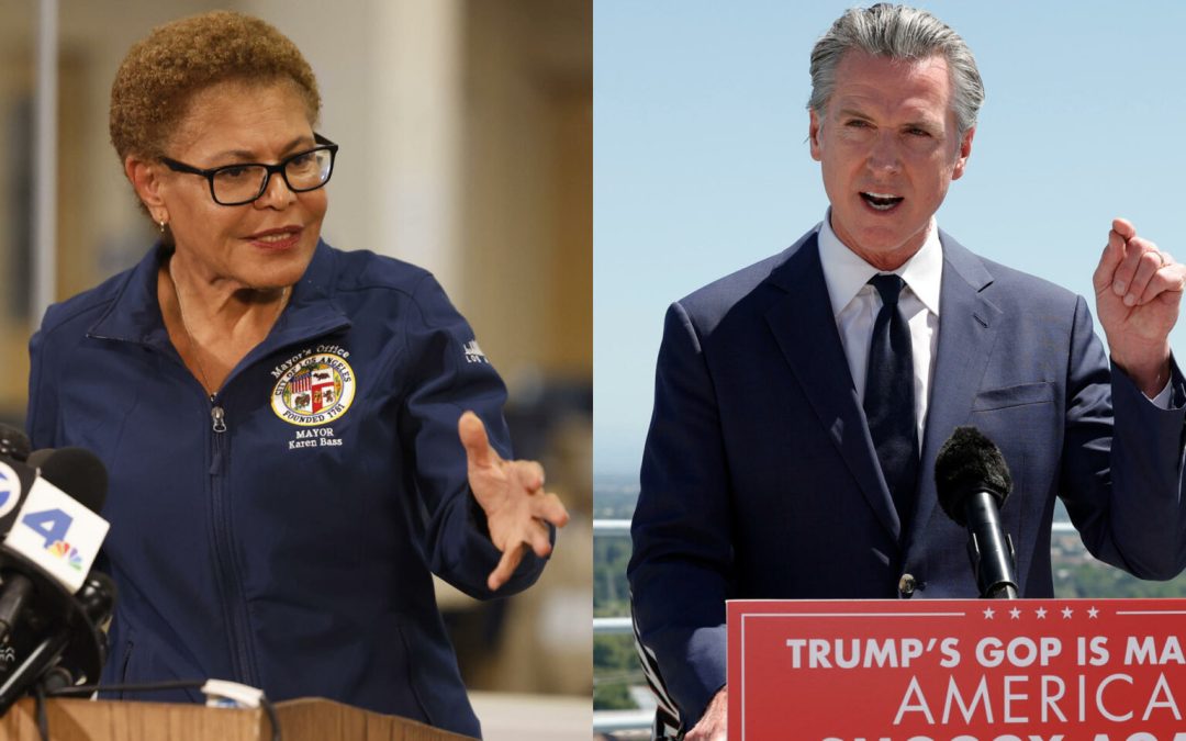 Gavin Newsom y Karen Bass, los líderes californianos que hacen frente a Trump