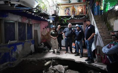 Tras evaluación técnica y dictamen estructural, declaran inhabitable predio donde se abrió socavón en alcaldía Miguel Hidalgo
