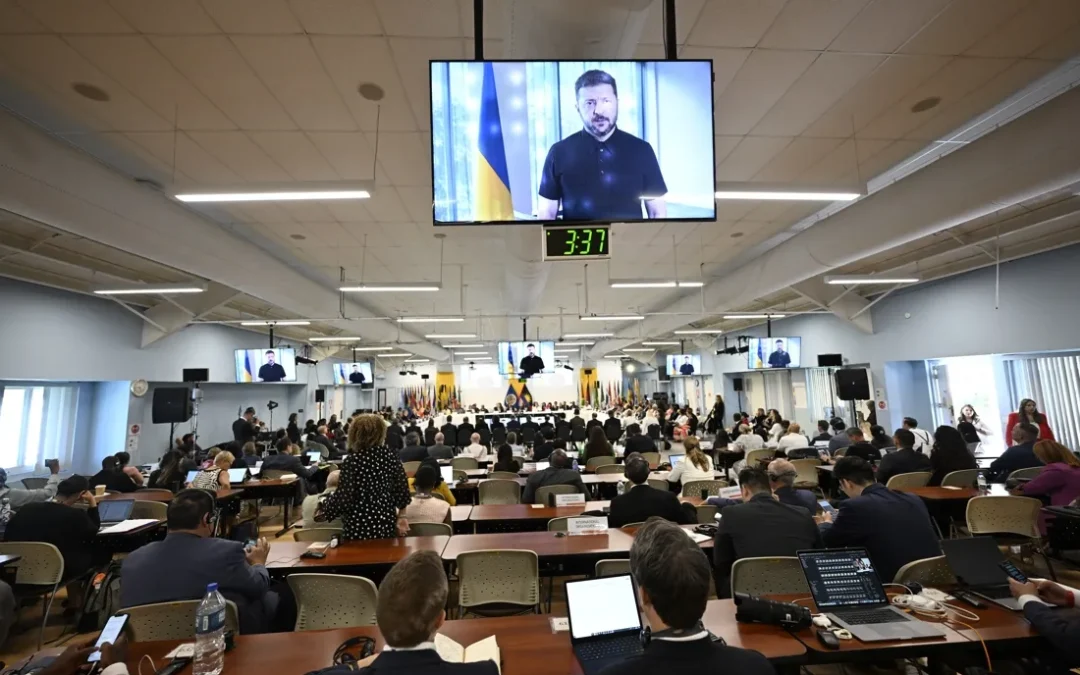 Pide Zelenski a la OEA mantener la presión sobre Rusia en todos los frentes