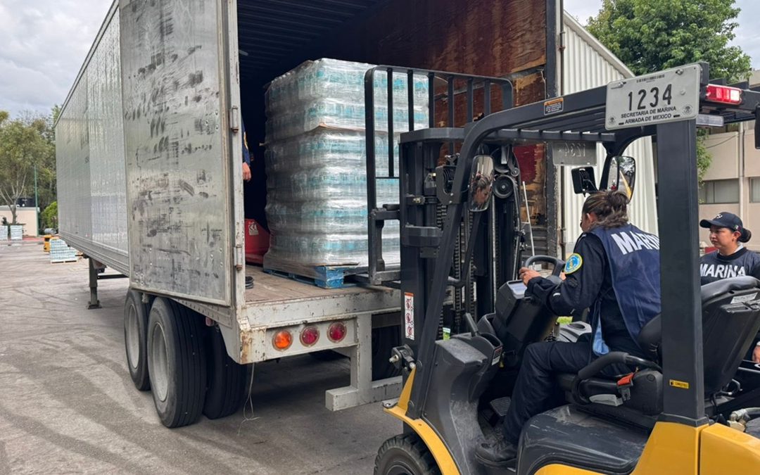 Marina lleva agua y despensas a Oaxaca tras impacto de ‘Erick’