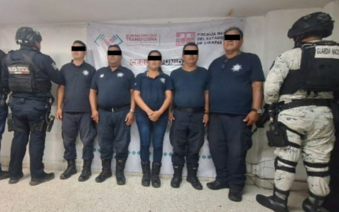 Detienen a 5 policías municipales en Chiapas por su relación en el homicidio de una mujer que estaba en prisión preventiva