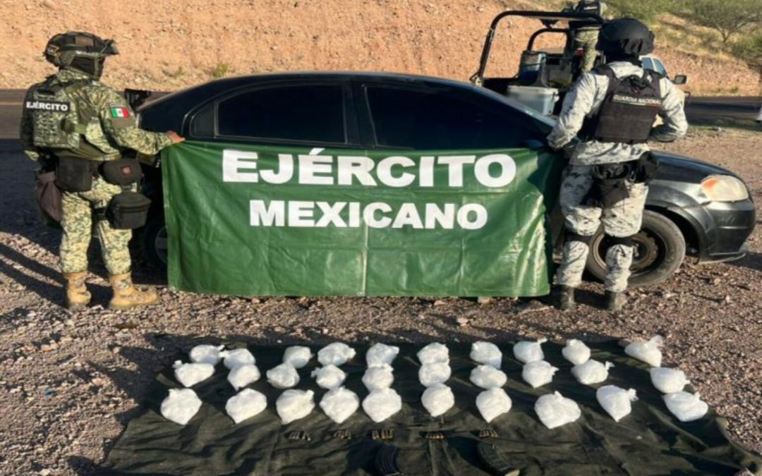 Aseguran 15 kilos de metanfetamina en Sonora, con valor de 4 mdp