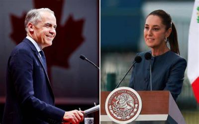 Sheinbaum conversa con Mark Carney, primer ministro de Canadá; dan seguimiento a encuentro de Kananaskis durante el G7