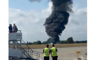 Aeronave se estrella en el aeropuerto inglés de Southend