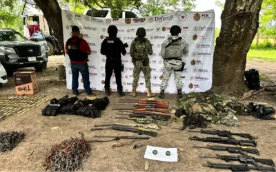 Aseguran arsenal en Veracruz tras ataque a fuerzas de seguridad