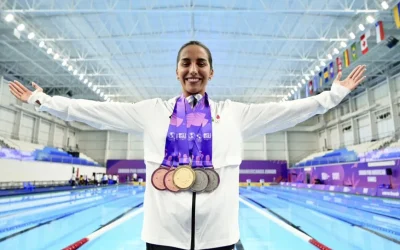 Celia Pulido y Andrés Dupont brillan en la natación de Asunción 2025