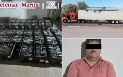 Aseguran tráiler con más de mil paquetes de cocaína en Sonora