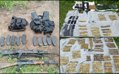 Aseguran más de 6 mil cartuchos útiles, armas y uniformes camuflados en municipios de Sinaloa