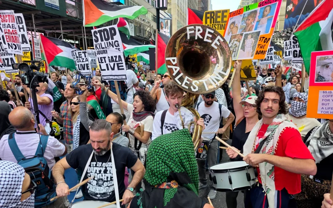 Marchan unas 2 mil personas en NY contra Netanyahu y la guerra en Gaza