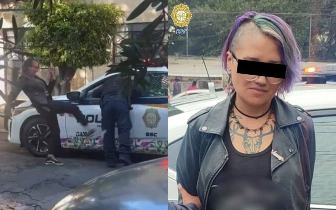 Mujer agrede a policía en la Benito Juárez; la apodan ‘Lady Patadas’