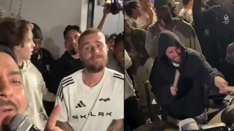 Justin Bieber es captado en un jaripeo tocando la batería y cantando las redes estallaron