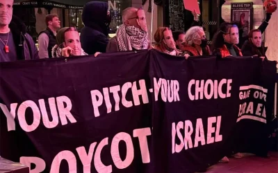 Protestan contra Israel y la UEFA en la presentación de la Euro 2028 en Londres