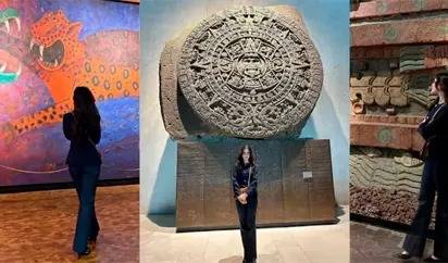 Fátima Bosch, Miss Universo 2025, visita el Museo Nacional de Antropología