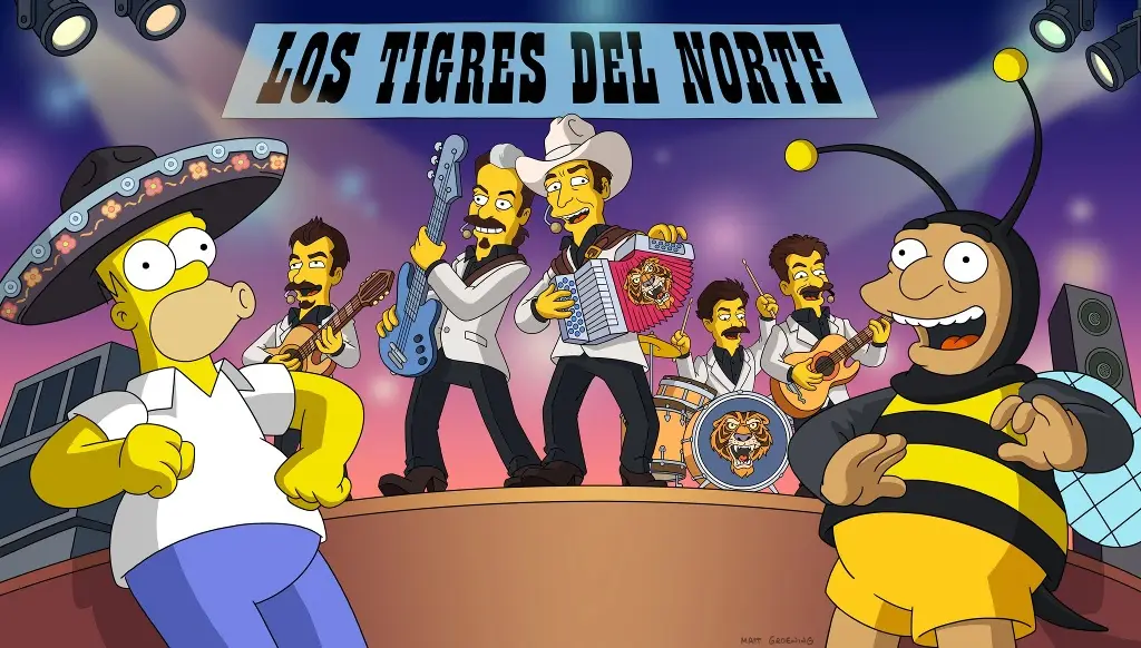 Los Tigres del Norte aparecerán en ‘Los Simpsons’ con histórico corrido mexicano