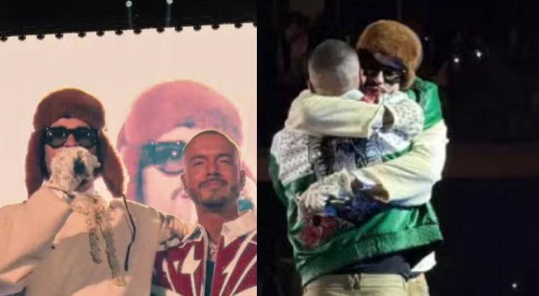 Bad Bunny y J Balvin sorprenden con reconciliación en último concierto en CDMX
