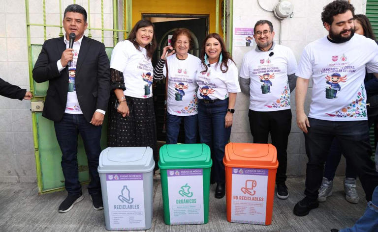 Brugada anuncia entrega de contenedores para separar residuos; buscan recuperar 75% de la basura de la CDMX
