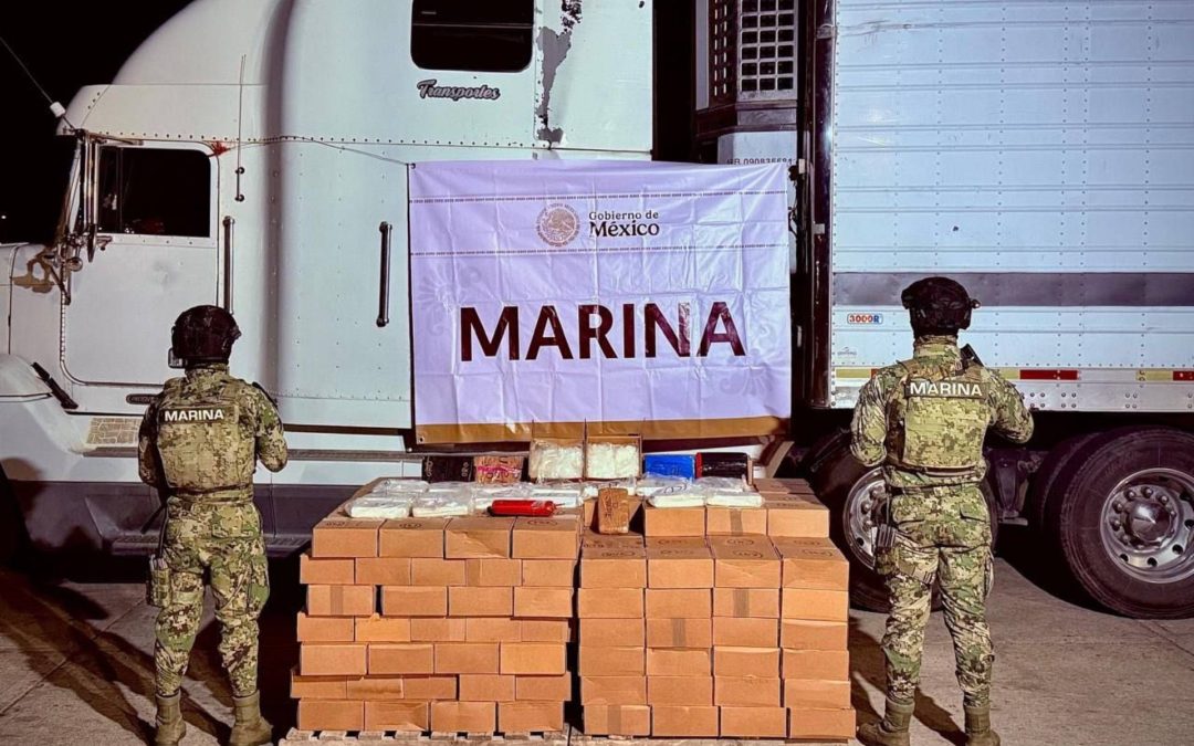 Aseguran más de 600 kilos de metanfetamina en Mazatlán, Sinaloa