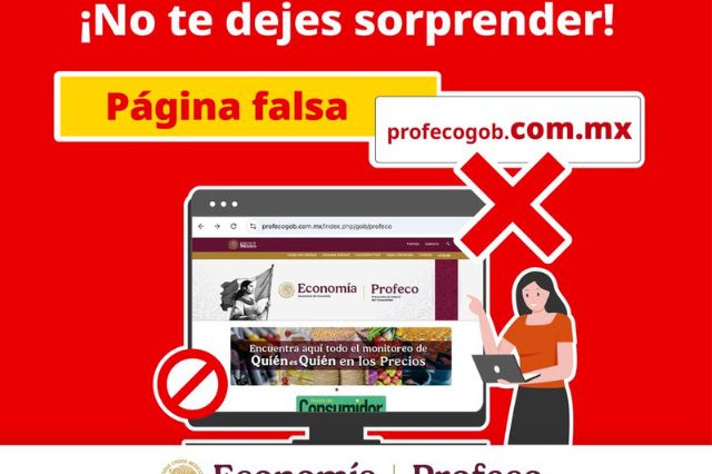Detectan sitio web apócrifo que se hace pasar por Profeco