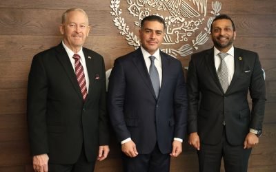 Recibe Harfuch a director del FBI para coordinar acciones