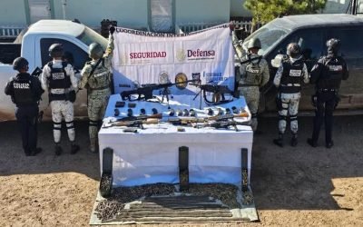 Aseguran Ejército y GN armamento de alto poder en Guachochi, Chih.