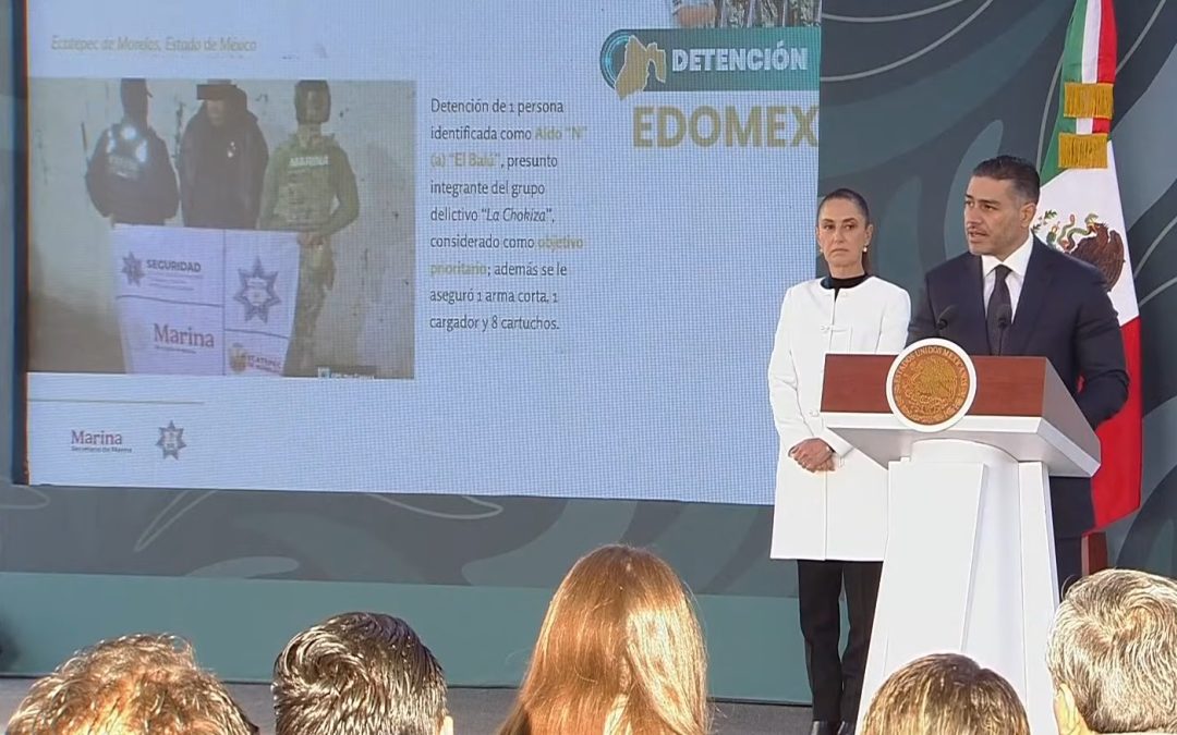 Disminuyen 54% los homicidios dolosos en Edomex, de septiembre de 2024 a diciembre de 2025