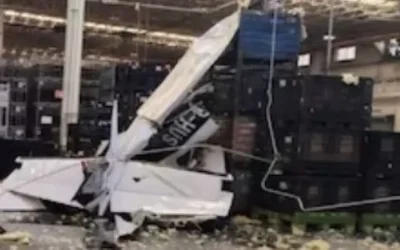 Avioneta se desploma en nave industrial de Ramos Arizpe, Coahuila