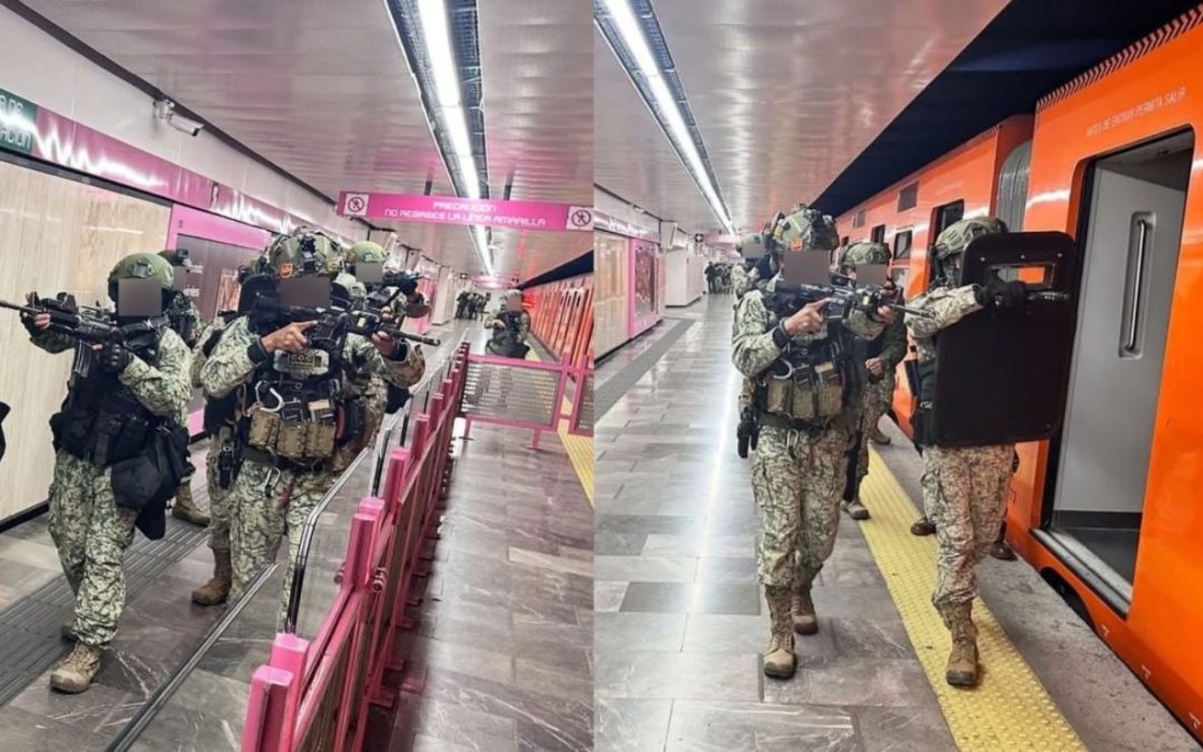 Ejército realiza ejercicio antiterrorista en Metro CDMX previo al Mundial 2026