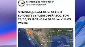 Se registra temblor de 4.1 grados en Puerto Peñasco, Sonora; no hay afectaciones