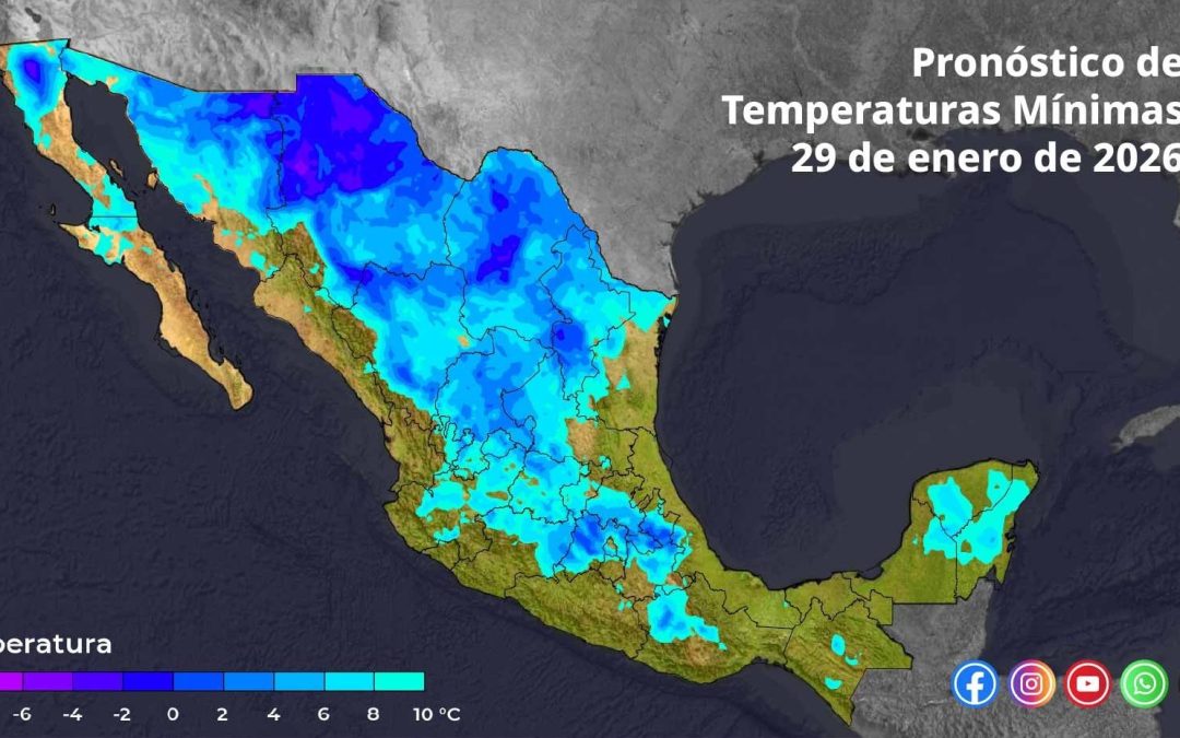 Alerta CNPC por ingreso del Frente Frío 32 y masa de aire polar en el país