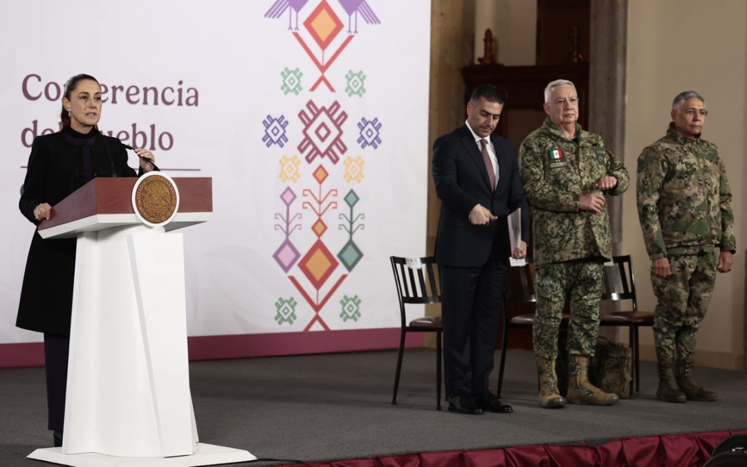 Asegura la Presidenta que México despertó con “más tranquilidad” tras jornada violenta