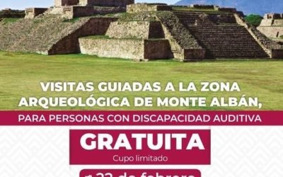 DIF Oaxaca invita a personas con discapacidad auditiva a recorrido gratuito en Monte Albán
