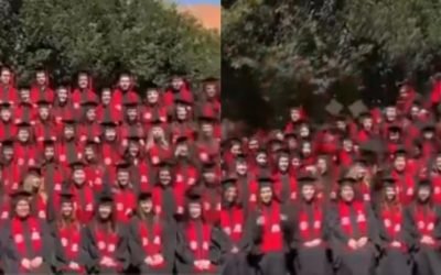 Se derrumba grada en la Ibero Santa Fe durante foto de graduación; hay heridos