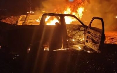 Explotan dos camionetas huachicoleras en Tlahuelilpan, Hidalgo