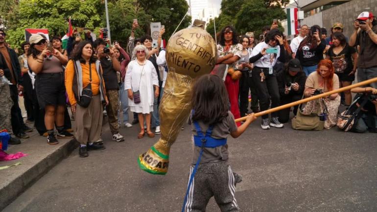 Colectivos protestan contra gentrificación y turistificación rumbo al Mundial 2026
